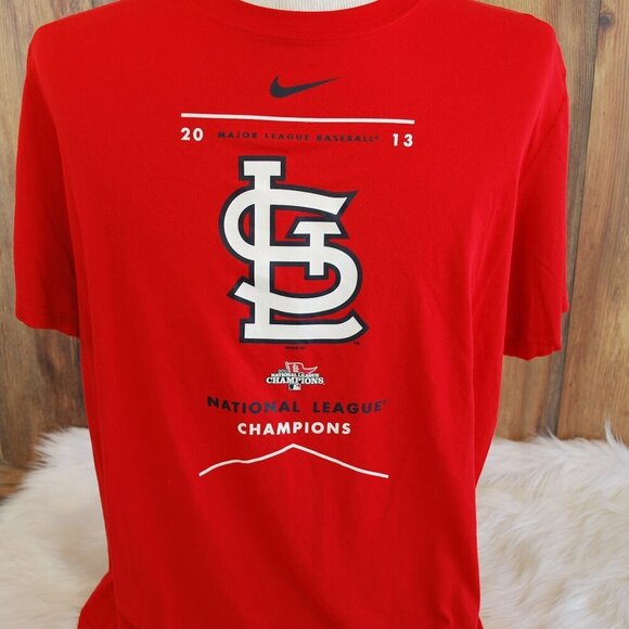 MLB Nike Dri Fit St Louis Cardinals Baseball T Shirt Red Large NLC - Picture 2 of 4